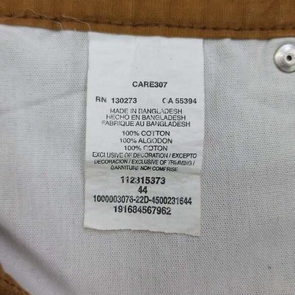 Wrangler Men Brown Workwear Shorts Size 44 Cotton Brown Stains on Front Back Leg - Picture 6 of 12